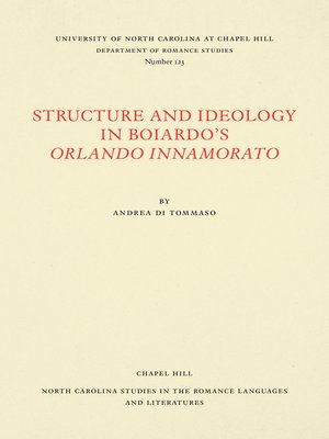 cover image of Structure and Ideology in Boiardo's Orlando innamorato
